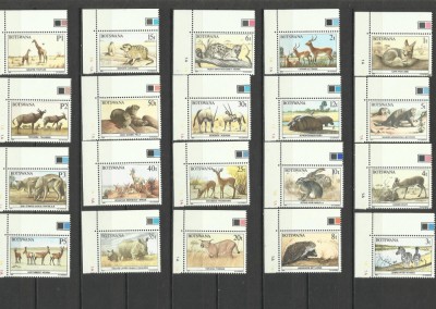BOTSWANA 1987 FAUNA ANIMALE SALBATICE foto