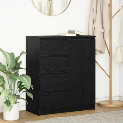 vidaXL Bufetă cu sertare Stejar negru 71x35x84 cm Lemn prelucrat foto