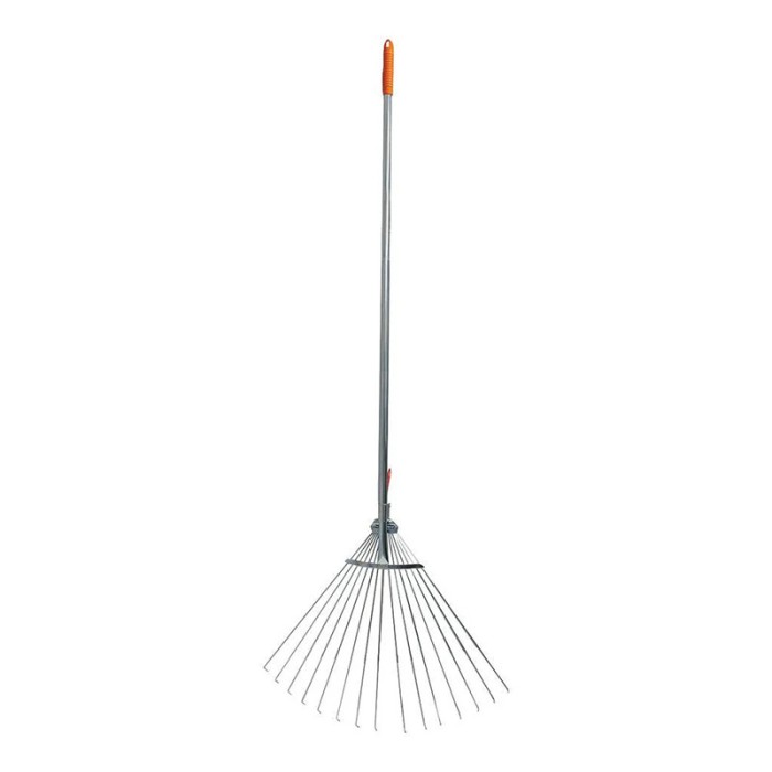 Grebla metalica reglabila, pentru frunze, 15 dinti, lungime 1.2 m