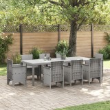 Masă de grădină vidaXL gri deschis 250x100x73 cm Poly Rattan, Masă de grădină vidaXL gri deschis 100x100x73 cm Poly Rattan, Masă de grădină vidaXL gri