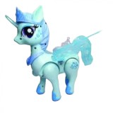 Jucarie interactiva copii, Unicorn Curcubeu, lumini led, merge, canta si