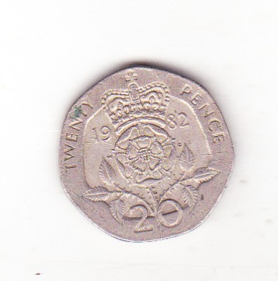 bnk mnd Marea Britanie Anglia 20 pence 1982 foto