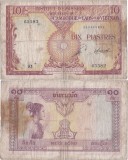 1953, 10 piastres (P-102) - Indochina Franceză