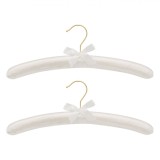 Set Umerașe, Satin, 38cm, 2 Bucăți, Alb, Oem
