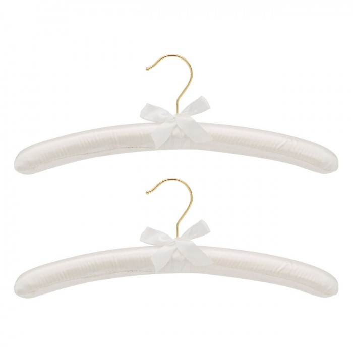 Set Umerașe, Satin, 38cm, 2 Bucăți, Alb