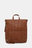 Desigual rucsac EMBRO PATCH PRETORIA culoarea maro, mic, uni, 25WAKP23