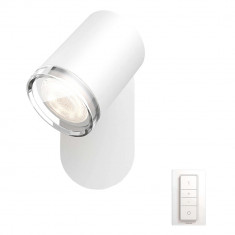 Aplica Philips Hue Adore White ambiance, pentru baie, GU10, 5.5W (25W), 250 lm, IP44, Alb, Intrerupator cu variator inclus foto