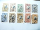 Serie Romania 1906 - 25 Ani Domnie Carol I , 10 val. stampilate