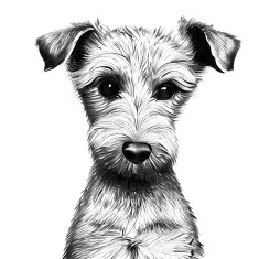 Sticker decorativ, Caine, Alb, 70 cm, 8345ST foto