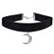 Accesoriu de Deghizare Gothic Chocker cu Luna Suspendabilă, Negru