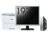 Pachet PC Second Hand HP T730 Thin Client, AMD RX-427BB 2.70-3.60GHz, 8GB DDR3, 32GB SSD Flash + Monitor 19&amp;quot; &amp; Imprimanta Brother HL-L6300DW NewT