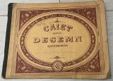 Caiet de DESEMN / de desen, perioada intrebelica, gol, 23 x 18 cm, sccolar arta, Scene gen, Carbune, Realism