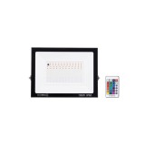 Proiector SMD slim LED 100W RGB cu telecomanda, Novelite