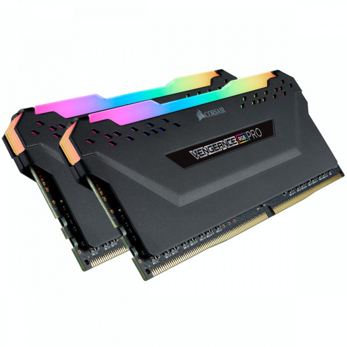 Memorie DDR Corsair DDR4 16 GB, frecventa 3600 MHz, 8 GB x 2 module, radiator, iluminare RGB, &quot;CMW16GX4M2D3600C18&quot;