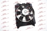 Ventilator radiator Honda Civic 11-17, Hr-V (Ru) 15-, motor: 1.5, 1.8, 2.4, 280 mm; 2 pini, SRLine, 19030-RSJ-E01; 38611-R1A-A01