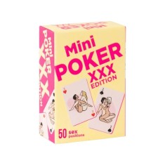 Cărți de joc pentru adulți SEXITIVE Mini Poker XXX Edition, cu 50 de poziții sexuale, potrivit pentru petreceri (52 cărți)