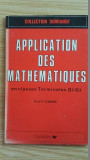 Application des mathematiques en classes terminales G2-G3- N.Lemarie, P.Lemaire