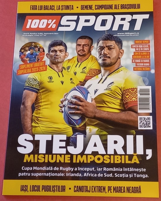 Revista &quot;100% SPORT&quot; - nr. septembrie 2023 (fara supliment Superliga)