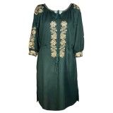 Rochie dama casual R262, Dacali, verde/bej marimea XL