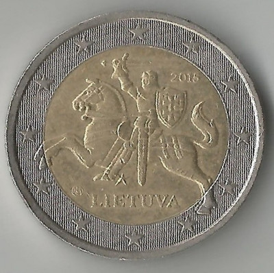 Lituania, 2 euro de circulatie, 2015 foto