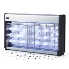 Aparat industrial anti-insecte, 3x20W, suprafata 200 mp, tava colectoare detasabila, gri/negru