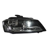Far Audi A3 (8P) 04.2008-10.2012 TYC fata Dreapta, cu daytime running light, cu motoras, tip bec H7+H7, electric
