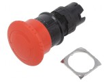 Comutator de Siguranță 16mm Roșu 2 Pozitii