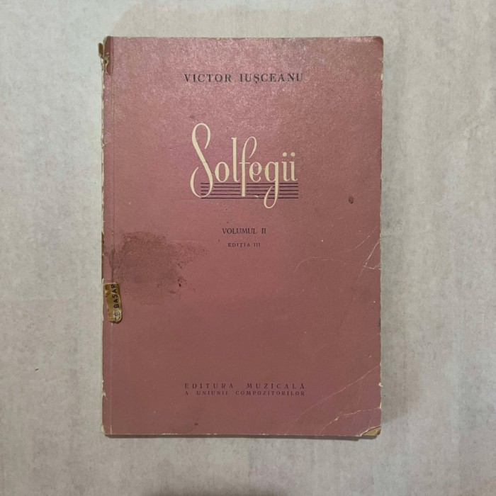 Victor Iusceanu - Solfegii - Vol. 2 - 1971