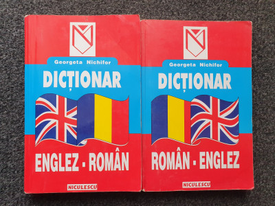 DICTIONAR ROMAN - ENGLEZ + ENGLEZ - ROMAN - Nichifor foto