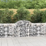 VidaXL Coș gabion arcuit 200x50x80/100 cm fier galvanizat