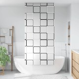 vidaXL Jaluză Duș Rola 110x240 cm, PEVA Impermeabil, Montaj Tavan/Perete, Siguranță Copii, Multicolor