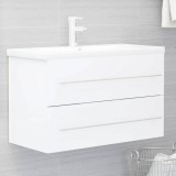 Dulap Chiuvetă Baie vidaXL Alb 80x38.5x48 cm PAL Sertar Mobilier Bază Lavabo
