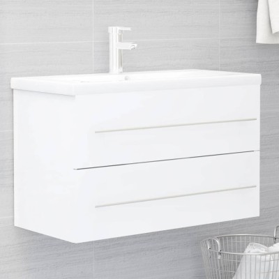 vidaXL Dulap de chiuvetă, alb, 80x38,5x48 cm, PAL 804701 foto