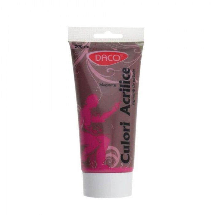 Vopsea Acril DACO Roz Magenta, 200 ml, Tempera Acrilica, Culori Acrilice, Vopsea Acrilica, Vopsele Acrilice, Tempera Acril, Vopsea Roz, Acrilica Roz,