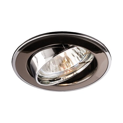 Spot incastrat ELC 229B 70004, GU10, orientabil, negru / crom foto