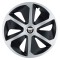 Set 4 capace roti Roco Gri-Negru R17 pentru gama auto Dacia
