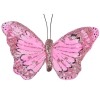 Fluturas roz lucios cu clema, accesoriu pentru draperii,perdele si diverse 10 cm - Roz