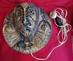Aplica Ceramica Veioza de perete Romania anii 80 realizata manual foto