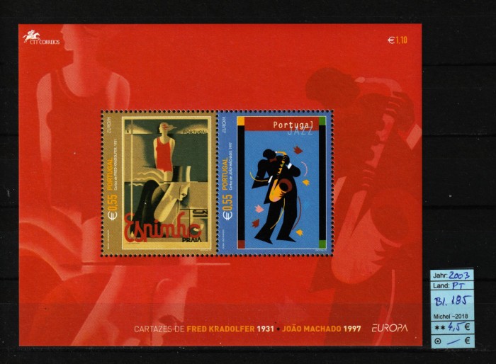 Portugalia, 2003 | Arta afişelor, Grafică, Design - Europa / CEPT | MNH | aph