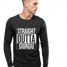 Bluza barbati neagra - Straight Outta Giurgiu - XL