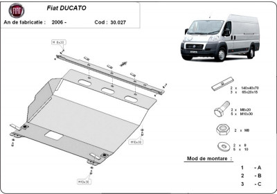 Scut motor metalic Fiat Ducato 2006-prezent foto