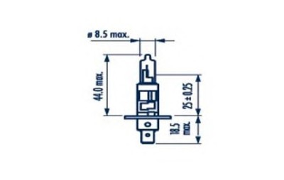 Bec Far H1 12V P14.5S 55W Narva 45111 48320 foto