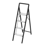 Scara pliabila aluminiu 4 trepte, DEPOX&reg;, antiderapanta, compacta, negru, 138 cm
