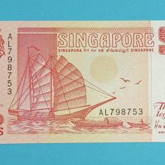 Singapore 2 Dollars 1991 'Tongkang (varianta portocaliu)' UNC serie: AL798753
