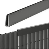 Profil mascare PVC gri pentru panou de gard, 100 cm, protectie margine