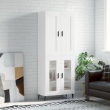 VidaXL Dulap &icirc;nalt, alb, 69,5x34x180 cm, lemn compozit