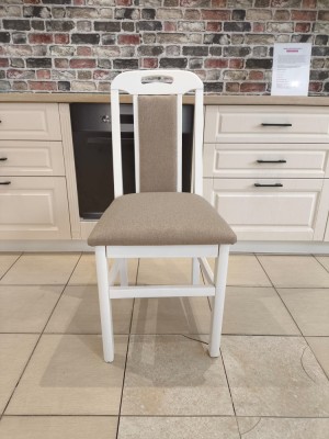 SCAUN COLOR 5, ALB TAPITERIE CREM personalizabil pe culori foto