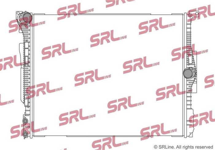 Radiator BMW Seria 3 F30/31, 3 Gt F34, 4 F32/33, motor: 2.0 T, 3.0 R6 T, intrare/iesire conectare rapida, 600x494x26, SRLine, Aluminiu/ Plastic