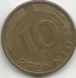 No(3) moneda- GERMANIA (R.F.G.) 10 PFENNING 1995 J