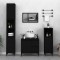 Gossi dulap de baie, negru, 65x33x60 cm, lemn prelucrat